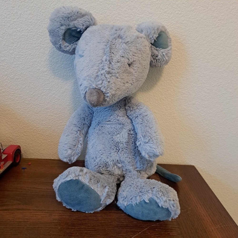 Baby GUND Toothpick Mouse Blue Grey Stuffed Animal Plush 6052120